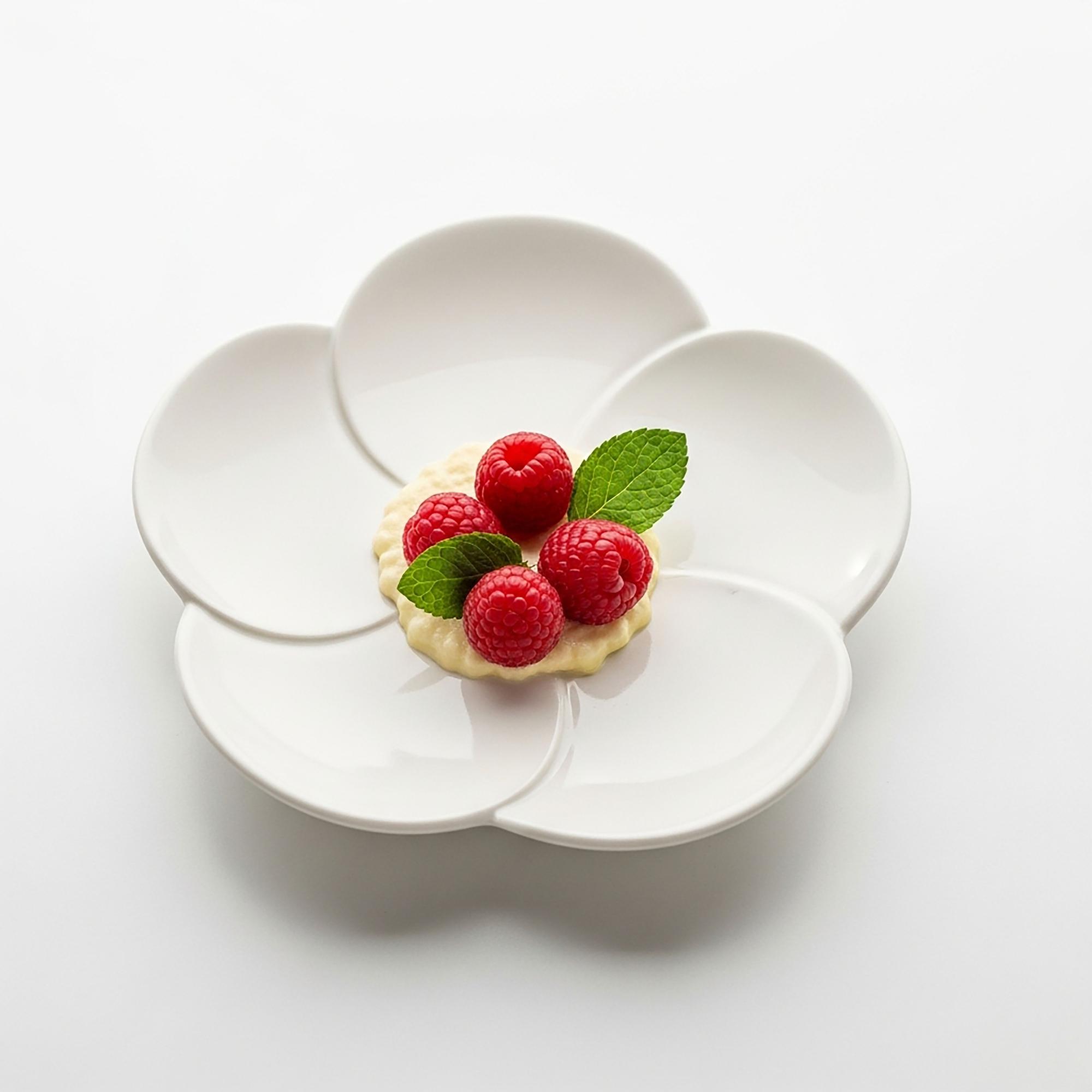Dessert trio on ceramic plates